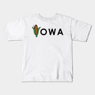 Iowa Corn Text Kids T-Shirt